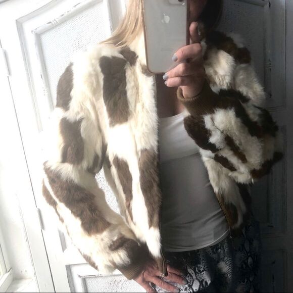 WILSON’S LEATHER FUR JACKET BOMBER - Picture 5 of 8